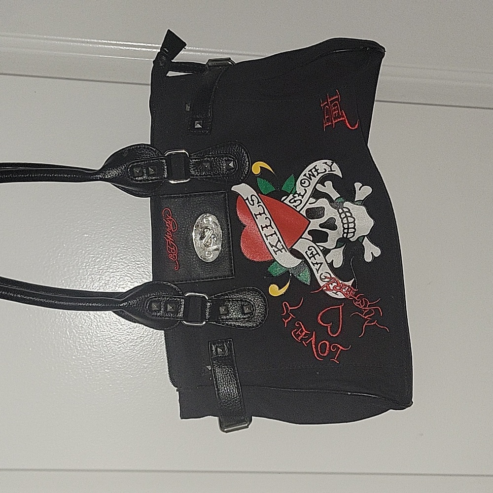 Vintage Ed Hardy Black Purse/handbag
